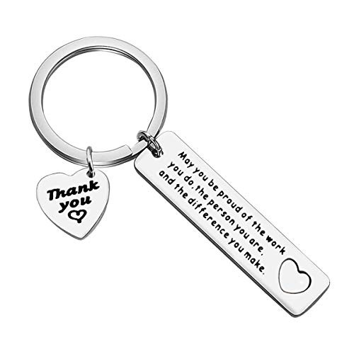 Thank You Gifts Appreciation Keychain Make a Difference Keychain Thank You Gifts for Employee Volunteer Social Worker Appreciation Gifts for Nurse Teacher Mentor Gifts