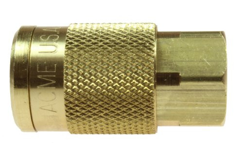 Coilhose Pneumatics A900B4F 1 4 Inch Body Size  Coilflow Acme Interchange Coupler  1 4 Inch NPT  Female