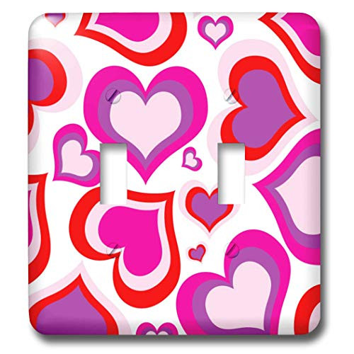 3dRose LLC lsp 11223 2 Purple Hearts Double Toggle Switch 3dRose LLC lsp 11223 2 Purple Hearts Double Toggle Switch