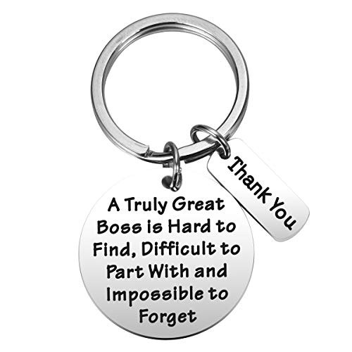 MIXJOY Boss Retirement Gift A Truly Great Boss is Hard to Find Keychain for Bosses Day Leaving Moving Appreciation