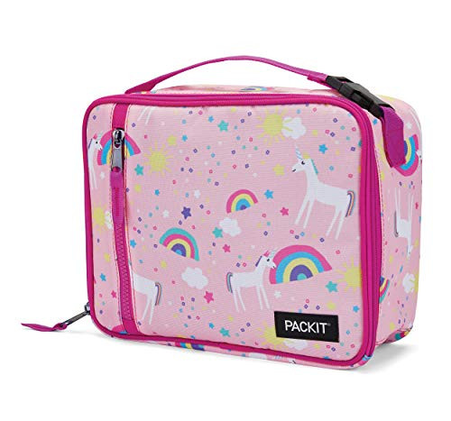 PackIt Freezable Classic Lunch Box, Unicorn Sky Pink