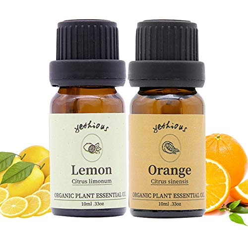 Yethious Lemon Orange Essential Oil Set 100 Pure Aromatherapy Gift Oils Kit Organic Therapeutic Grade 2 Pack Massage Oils 10ml Yethious Lemon Orange Essential Oil Set 100 Pure Aromatherapy Gift Oils Kit Organic Therapeutic Grade 2 Pack Massage Oils 10ml