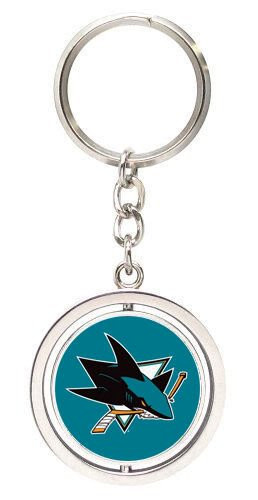 aminco NCAA San Jose Sharks NHL SK 741 21 Spinning Keychain  One Size  Multicolor