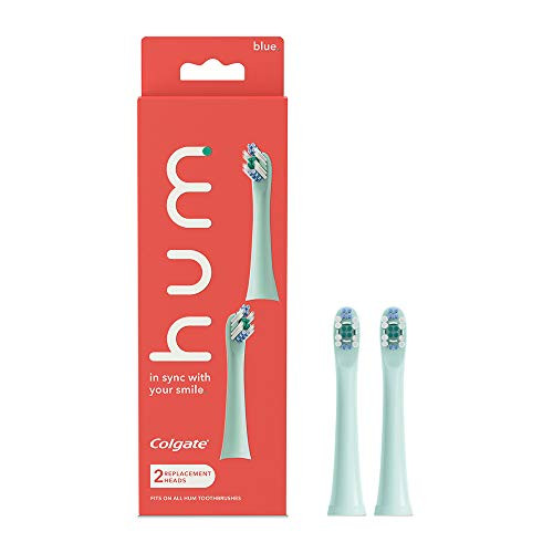 hum by Colgate Replacement Toothbrush Heads for Smart Toothbrush  Teal   2 Count