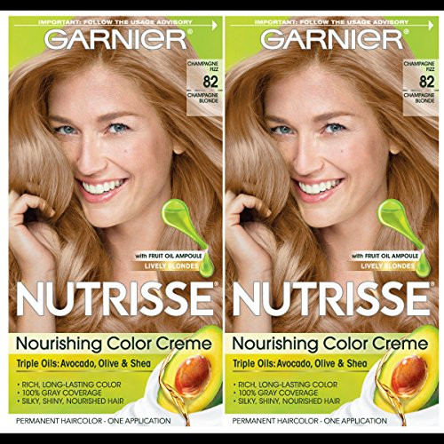 Garnier Hair Color Nutrisse Nourishing Creme  82 Champagne Blonde  Champagne Fizz   2 Count