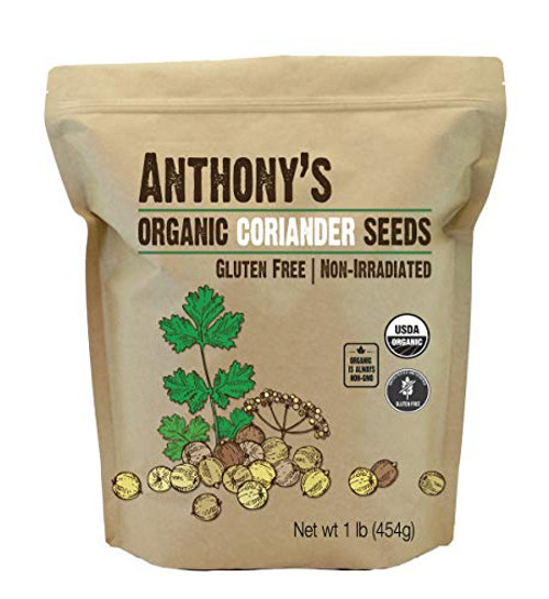 Anthony s Organic Coriander Seeds  1 lb  Gluten Free  Non GMO  Non Irradiated  Keto Friendly