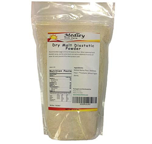 Dry Malt Powder Diastatic 1 5 lbs by Medley Hills Farm   Made in the USA