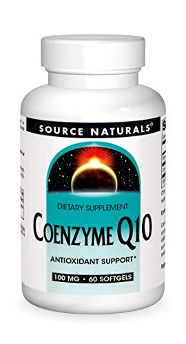 Source Natural Coenzyme Q10 Antioxidant Support 100 mg For Heart  Brain  Immunity    Liver Support   60 Softgels