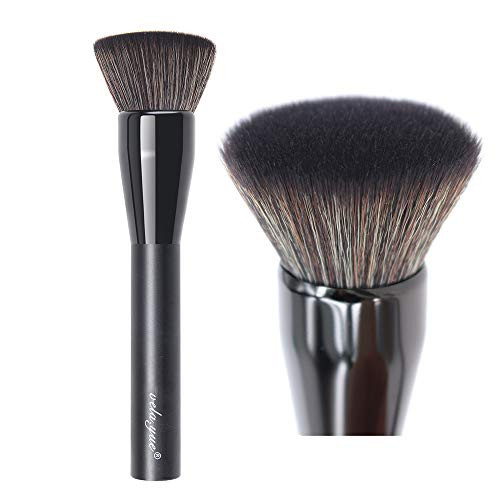 vela yue Flat top Kabuki Makeup Brush for Powder Foundation Liquid Cream Blending Buffing Contouring Make up