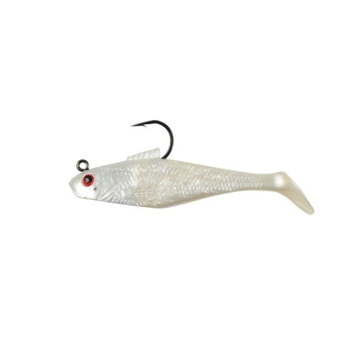 Berkley MPSS3 PRE Power Bait Swim Shad Bait  Pearl Red Eye  3 Inch