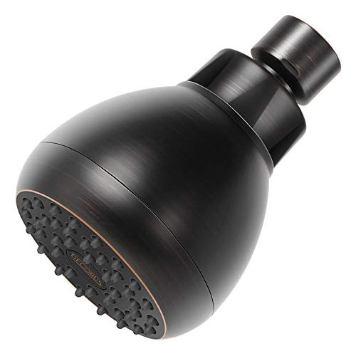 DECORUS Shower Head High Pressure 3 Inch Anti clog Anti leak Fixed Showerhead Adjustable Brass Ball Joint Enjoyable Shower Experience Even at Low Water Pressure and Flow Oil Rubbed Bronze