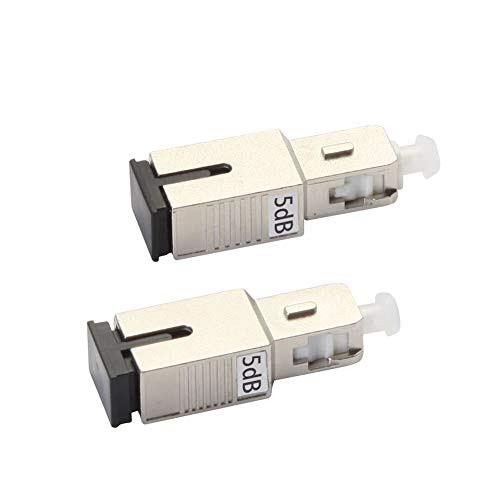 SC UPC Fiber Optic Attenuator 5dB  in Line Attenuator  Male Female  Single Mode Fixed  dB Options  3dB  5dB  7dB  10dB  2 Pack