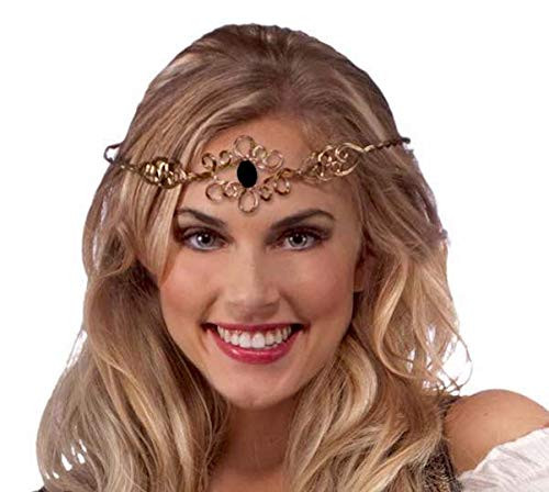 Forum Novelties Women s Medieval Crown Headpiece Costume Accessory  Gold  One Size