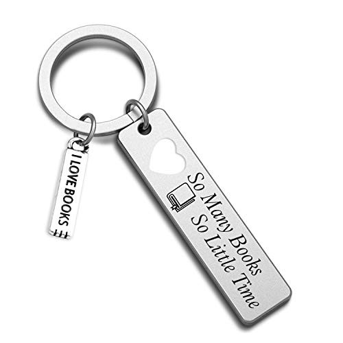 Book Lover keychain So Many Books so little time book club jewelry librarian gift bookworm gift  So Many Books Book Lover keychain So Many Books so little time book club jewelry librarian gift bookworm gift  So Many Books