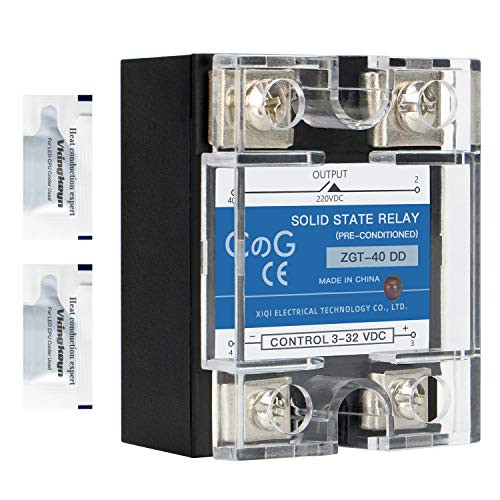CG Solid State Relay SSR 40DD DC to DC Input 3 32VDC To Output 5 240VDC 40A Single Phase Plastic Cover