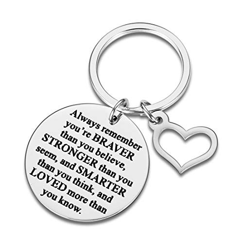 Chrismas Stocking Stuff Gift Keychain Always Remember You are Braver Inspirational for Women Men Teen Girls Boys Birthday Gifts for Son Daughter Him Her Family Best Friend Chrismas Stocking Stuff Gift Keychain Always Remember You are Braver Inspirational for Women Men Teen Girls Boys Birthday Gifts for Son Daughter Him Her Family Best Friend
