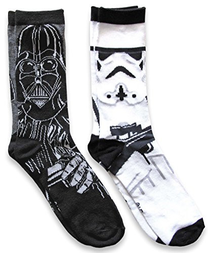 Hyp Star Wars Darth Vader Stormtrooper Men s Casual Crew Socks 2 Pair Pack Shoe Size 6 12