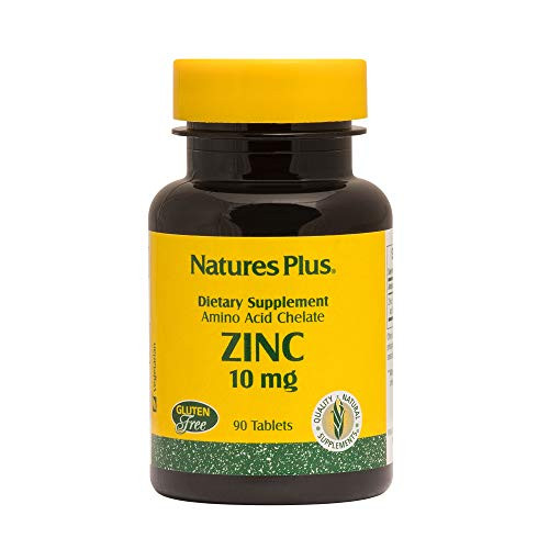 NaturesPlus Zinc Tablets   10 mg  90 Vegetarian Supplements   Immune System Supplement for Cellular Growth   Repair   Promotes Healthy Digestion  Metabolism   Vision   Gluten Free   90 Servings
