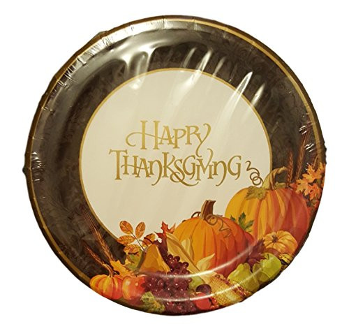 November Harvest Happy Thanksgiving 875 in Paper Plates 8ct