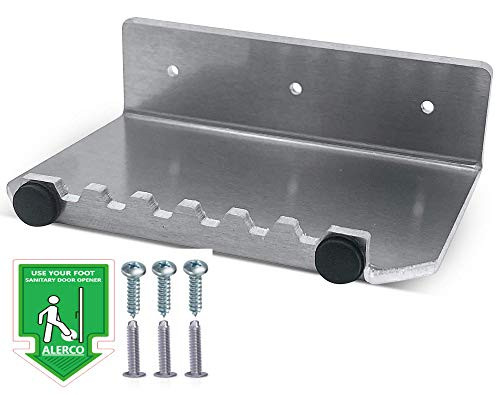 New Foot Door Opener Made of High Grade Aluminium  Protective Bumpers Opens Commercial Doors Sanitary and Hands Free  Only One Step and Pull to Operate  1