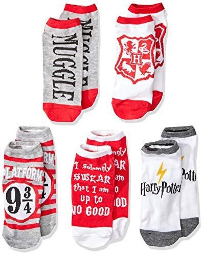 Harry Potter Muggle Hogwarts Express Platform 9 3 4 Solemnly Swear 5 Pack Low Cut Adult Socks