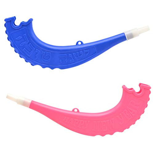 Shofar Toy  Plastic Assorted Colors Toy Shofars  2 Pack