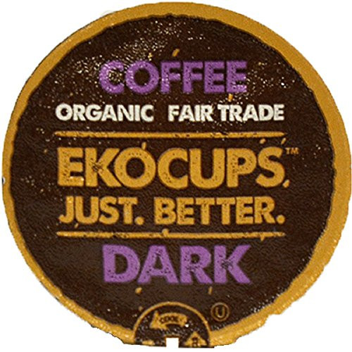 EKOCUPS Artisan Organic Dark Coffee, Dark Roast, in Recyclable Single Serve Cups for Keurig K-cup Brewers, 40 count EKOCUPS Artisan Organic Dark Coffee, Dark Roast, in Recyclable Single Serve Cups for Keurig K-cup Brewers, 40 count