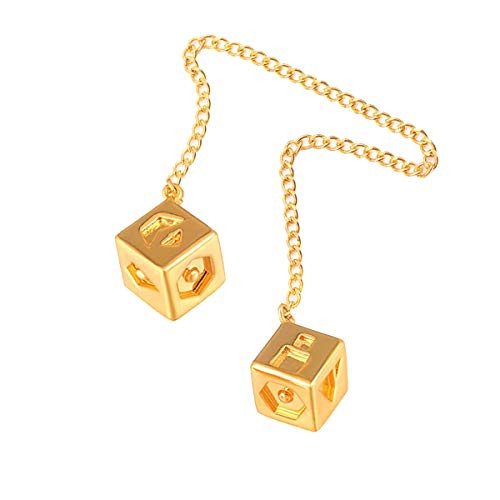 Han Solo Dice Lucky Charms Jewelry for Hansolo Cosplay Costumes Replica Accessories  Star Wars Movie Link Chain Jewelry Gold