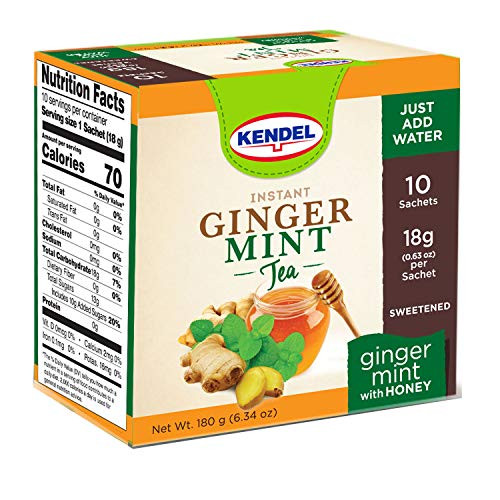 Kendel Instant Ginger Mint Tea with Honey Caffeine Free 10 Sachets Kendel Instant Ginger Mint Tea with Honey Caffeine Free 10 Sachets