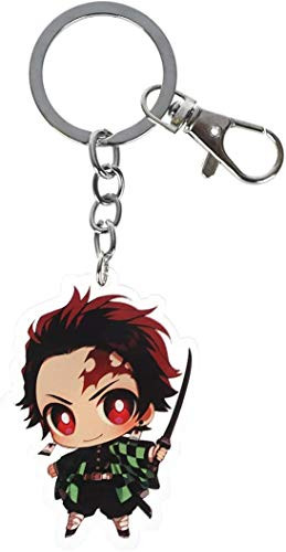 Anime Character Cosplay Chibi Key Ring with Figure for Tanjirou Metal