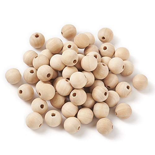 Kissitty 100Pcs Unfinished Round Wood Beads 16mm Original Color Wooden Ball Spacer Loose Beads for DIY Jewelry Making Kissitty 100Pcs Unfinished Round Wood Beads 16mm Original Color Wooden Ball Spacer Loose Beads for DIY Jewelry Making