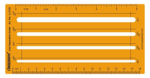 Linograph Line Separation Template Guide Craft Drafting Shapes Stencil