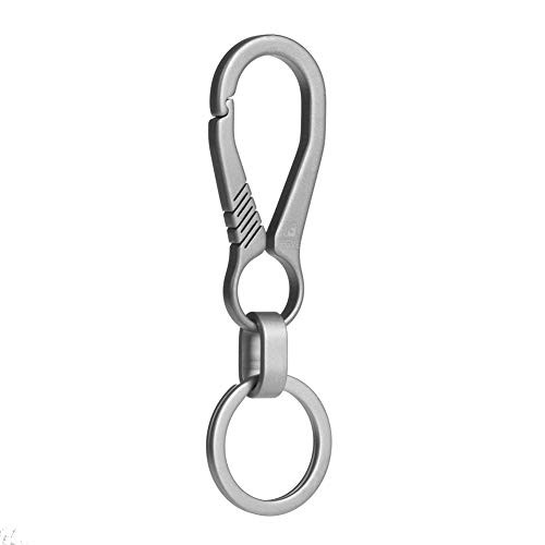 FEGVE Titanium Heavy Duty Key Chain With  Key Ring and Gift Box  Carabiner Car Key Chains for Men and Women  Tai B
