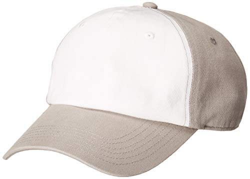 Marky G Apparel 6 Panel Brushed Twill Structured Cap  Steel Grey  One Size