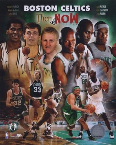 2008 Boston Celtics Then   Now Composite Sports Photo  8 x 10