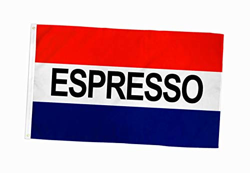 ALBATROS 3x5 Foot Espresso Advertising Flag   Made of Durable 100D Polyester   Two Brass Grommets