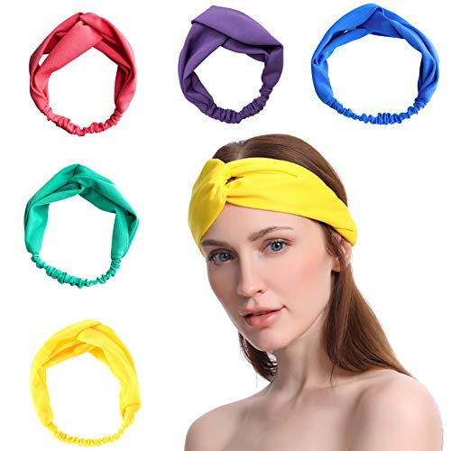 ReallyDobry 5 PCS Women Headbands Twisted Head Wrap Elastic Turban Premium Headband Plain Hairband Criss Cross Hair Band Accessories for Girls Solid Color Headwrap ReallyDobry 5 PCS Women Headbands Twisted Head Wrap Elastic Turban Premium Headband Plain Hairband Criss Cross Hair Band Accessories for Girls Solid Color Headwrap