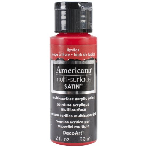 DecoArt Americana Multi Surface Satin Acrylics Paint  2 Ounce  Lipstick