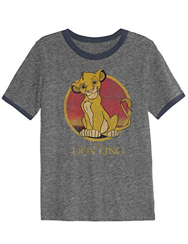 Jumping Beans Boys 4 8 Lion King Retro Simba Sunrise Graphic Tee 5 Charcoal