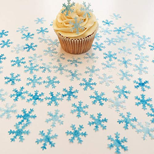 48pcs 1 6  Christmas Wafer Edible Snowflakes Cupcake   Cake Toppers Decoration for Winter Frozen Theme Party