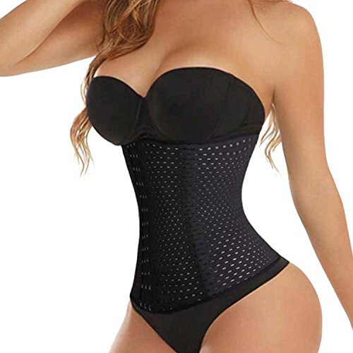 FUT Waist Trainer for Women Underbust Corset Cinher Body Shaper with Steel Bones