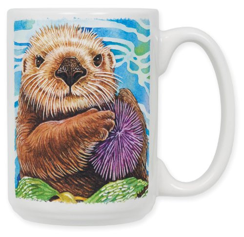 Art Plates "Sea Otter" Ceramic Coffee Mug, 15 oz