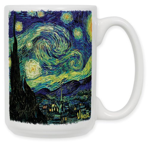 Art Plates "Van Gogh Starry Night" Ceramic Coffee Mug, 15 oz