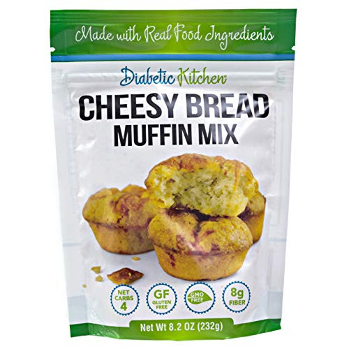 Diabetic Kitchen Cheesy Bread Keto Muffin Mix Low Carb Bread Biscuits 4 Net Carbs Gluten Free 8g Fiber Non GMO Diabetic Kitchen Cheesy Bread Keto Muffin Mix Low Carb Bread Biscuits 4 Net Carbs Gluten Free 8g Fiber Non GMO