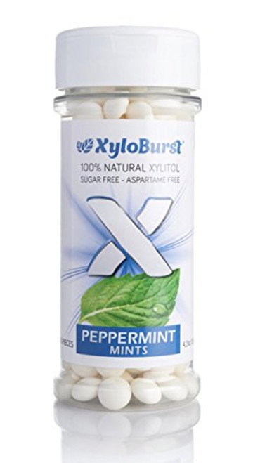 XyloBurst Sugar Free 100 Xylitol Sweetened Mints Breath Mints Candy   Keto  Low Carb and Diabetic Friendly   200 Count Jar  Peppermint  1 Bottle XyloBurst Sugar Free 100 Xylitol Sweetened Mints Breath Mints Candy   Keto  Low Carb and Diabetic Friendly   200 Count Jar  Peppermint  1 Bottle