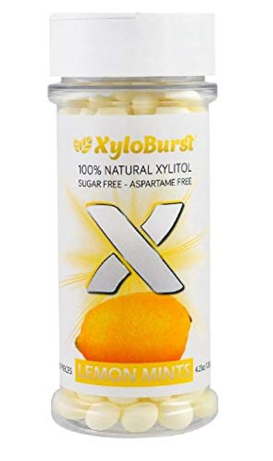 XyloBurst Sugar Free 100 Xylitol Sweetened Mints Breath Mints Candy   Keto  Low Carb and Diabetic Friendly   200 Count Jar  Lemon  1 Bottle XyloBurst Sugar Free 100 Xylitol Sweetened Mints Breath Mints Candy   Keto  Low Carb and Diabetic Friendly   200 Count Jar  Lemon  1 Bottle