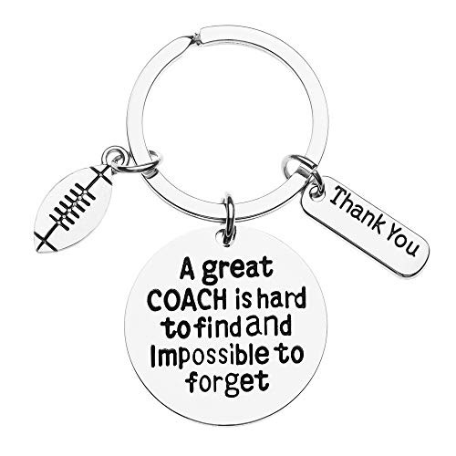 Football Coach Keychain  Football Coach Gifts  Great Coach is Hard to Find But Impossible to Forget Keychain