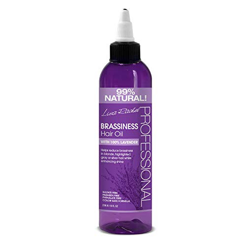 Lisa Rachel Brassiness Hair Oil 8 ounce   Hair Oil for Blonde Hair  Hair Oil for Silver Hair