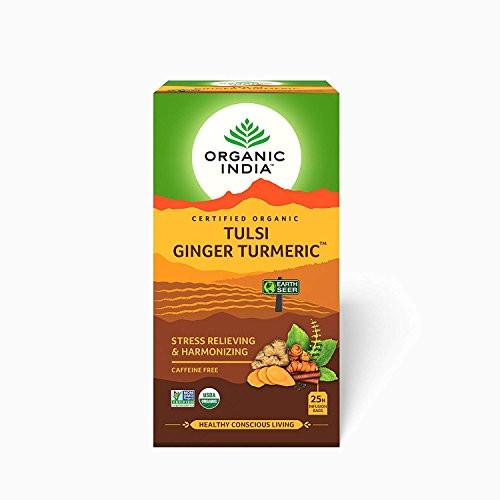 Organic India Tulsi Ginger Turmeric Tea  25 Tea Bags