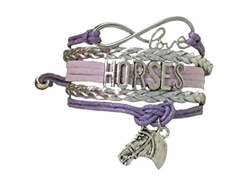 Horse Charm Bracelet Purple Horse Lovers Equestrian Jewelry Gift For Women Teens and Girls Horse Charm Bracelet Purple Horse Lovers Equestrian Jewelry Gift For Women Teens and Girls